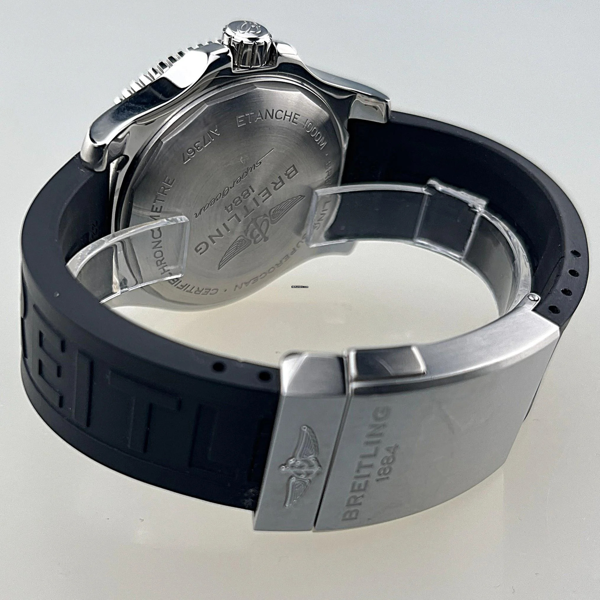 Thumbnail von Breitling Superocean 44 Automatic A17367 Stahlgehäuse Kautschuk plus Stahlarmband ZB schwarz Full Set plus Original Breitling Stahlarmband