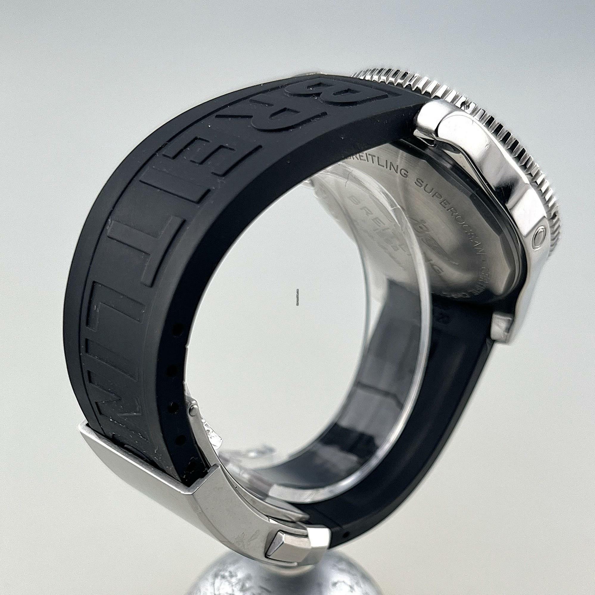 Thumbnail von Breitling Superocean 44 Automatic A17367 Stahlgehäuse Kautschuk plus Stahlarmband ZB schwarz Full Set plus Original Breitling Stahlarmband