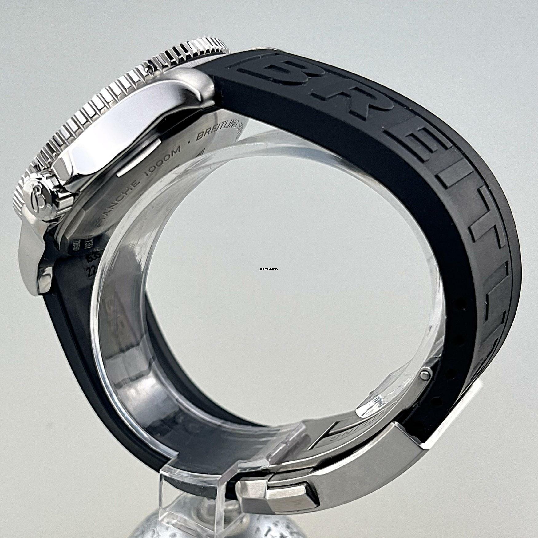 Thumbnail von Breitling Superocean 44 Automatic A17367 Stahlgehäuse Kautschuk plus Stahlarmband ZB schwarz Full Set plus Original Breitling Stahlarmband