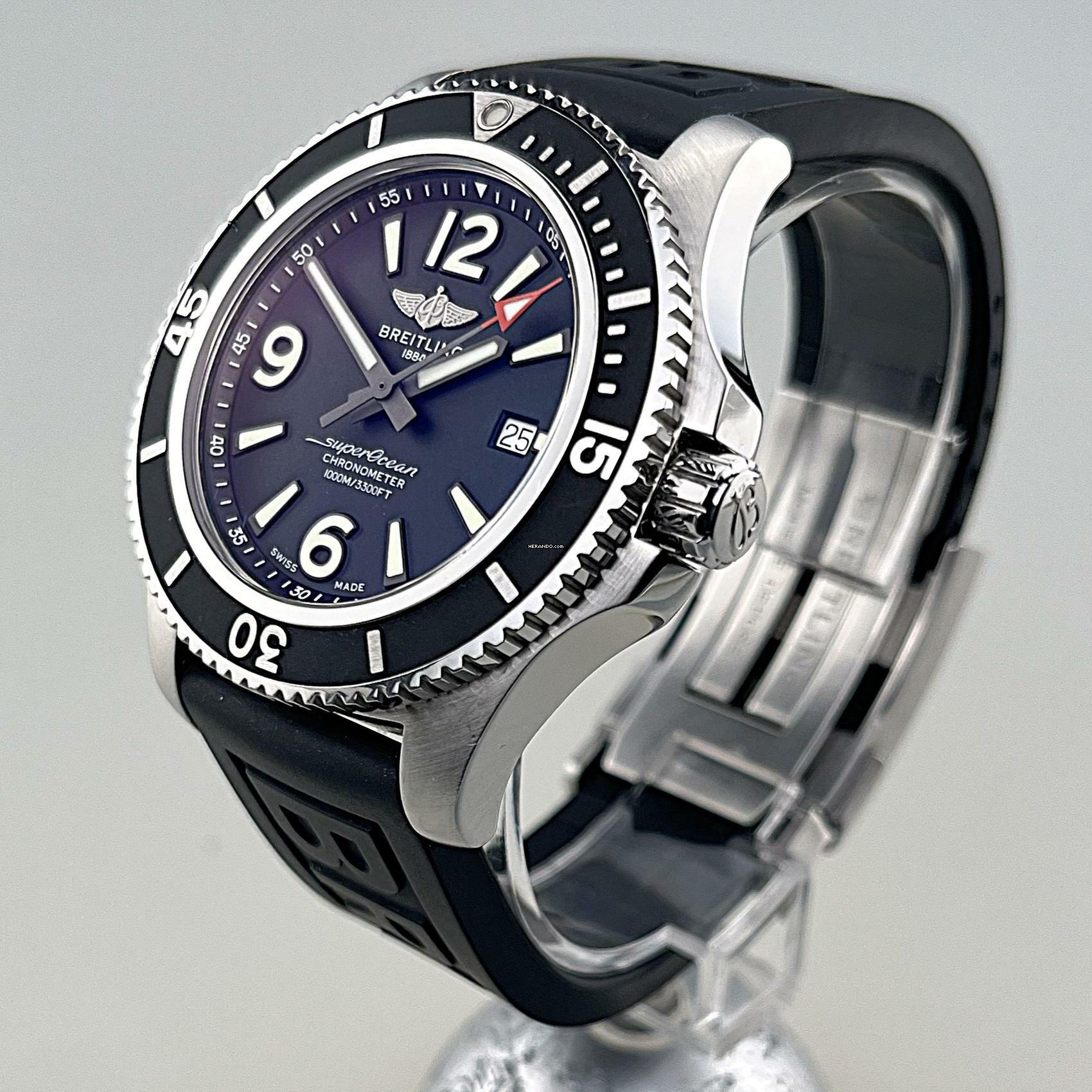 Thumbnail von Breitling Superocean 44 Automatic A17367 Stahlgehäuse Kautschuk plus Stahlarmband ZB schwarz Full Set plus Original Breitling Stahlarmband