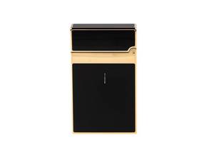  S.T. Dupont Feuerzeug Linie 2 Chinalack Schwarz Gelbgold Ref.016884 Full Set Linie 2 