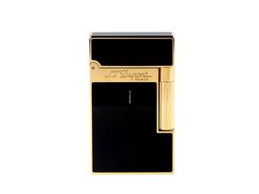 Thumbnail von S.T. Dupont Feuerzeug Linie 2 Chinalack Schwarz Gelbgold Ref.016884 Full Set Linie 2