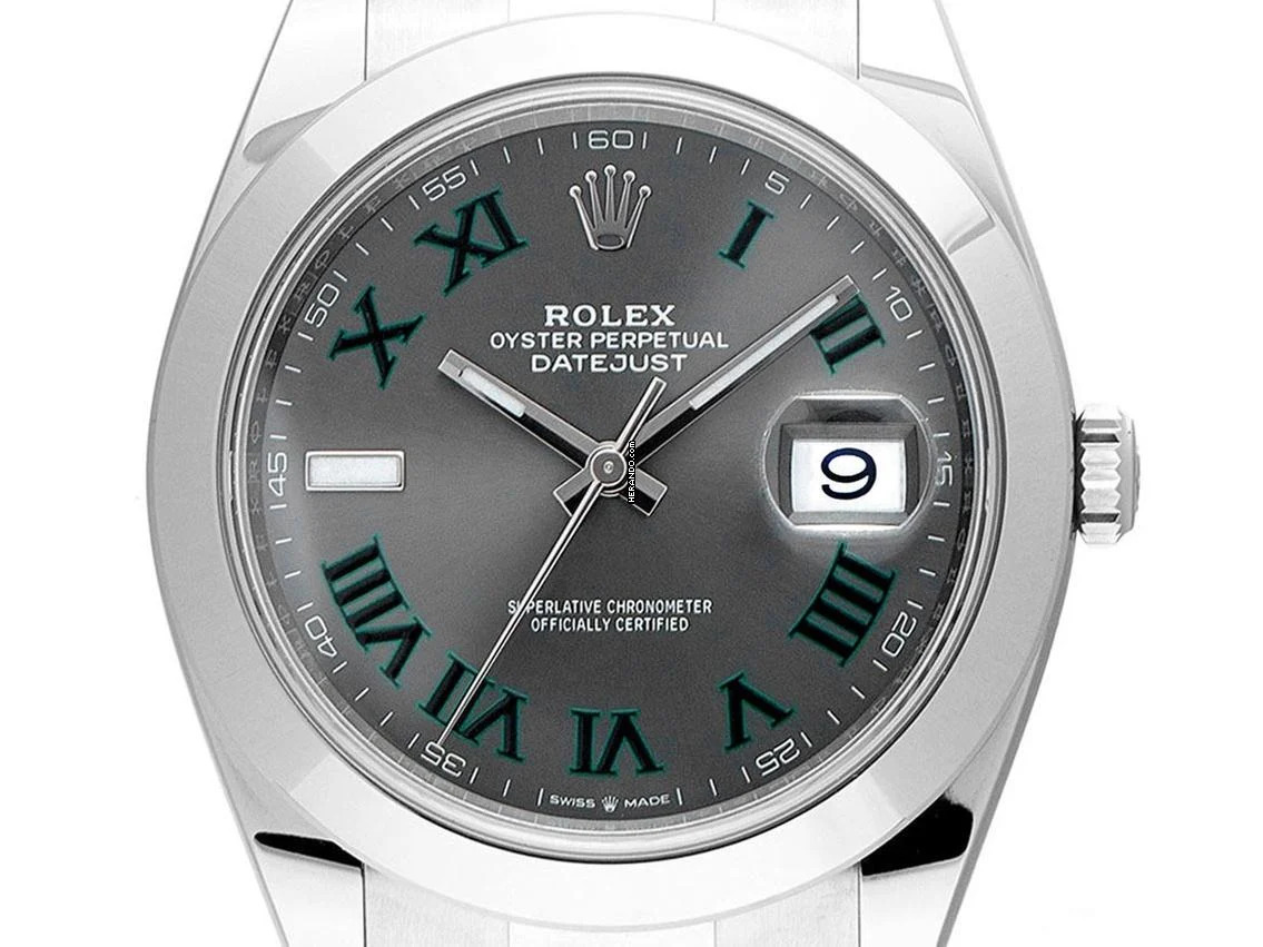 Rolex Datejust 41 Wimbledon Ref.126300 2024 Full Set Ungetragen Datejust Wimbledon