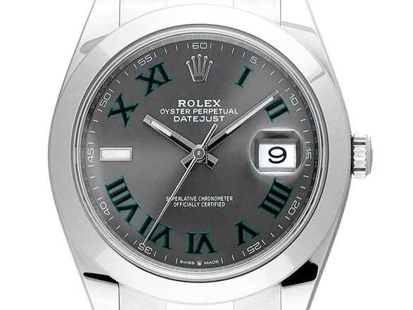 Rolex Datejust 41 Wimbledon Ref.126300 2024 Full Set Ungetragen Datejust Wimbledon 