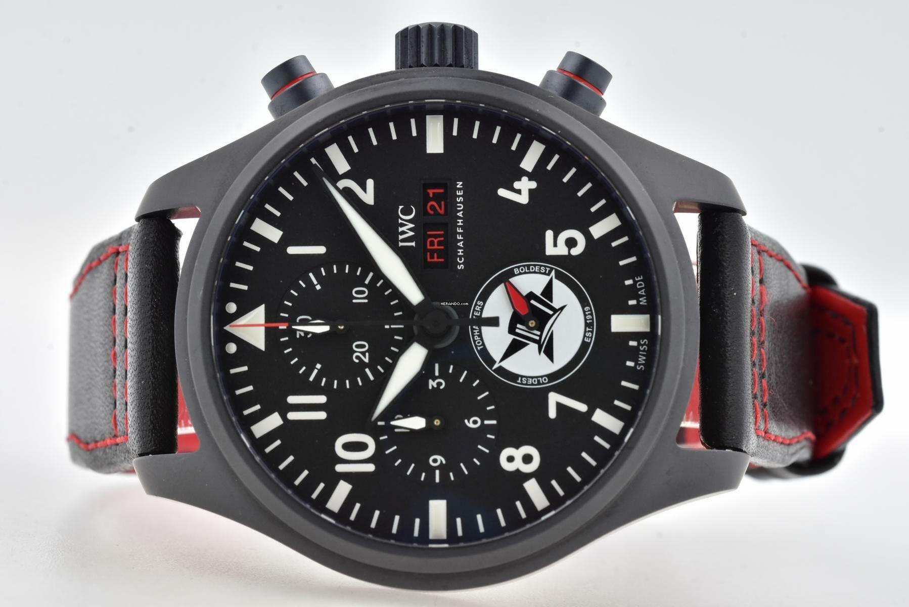  IWC Fliegeruhr Chronograph Top Gun Fliegerchronograph Pilot TOP GUN Keramik Tophatters Top Hatters IW389108 