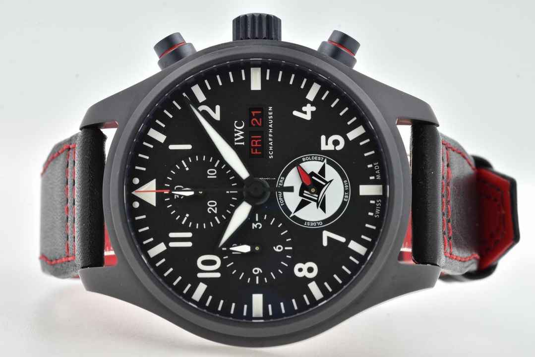  IWC Fliegeruhr Chronograph Top Gun Fliegerchronograph Pilot TOP GUN Keramik Tophatters Top Hatters IW389108 