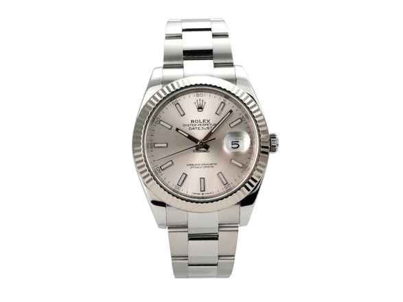  Rolex Datejust 41 Edelstahl Weißgold 126334 Silber 