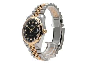 Thumbnail von Rolex Datejust 36 Oystersteel / Gelbgold Ref. 126233 Schwarz Diamant Jubile-Band