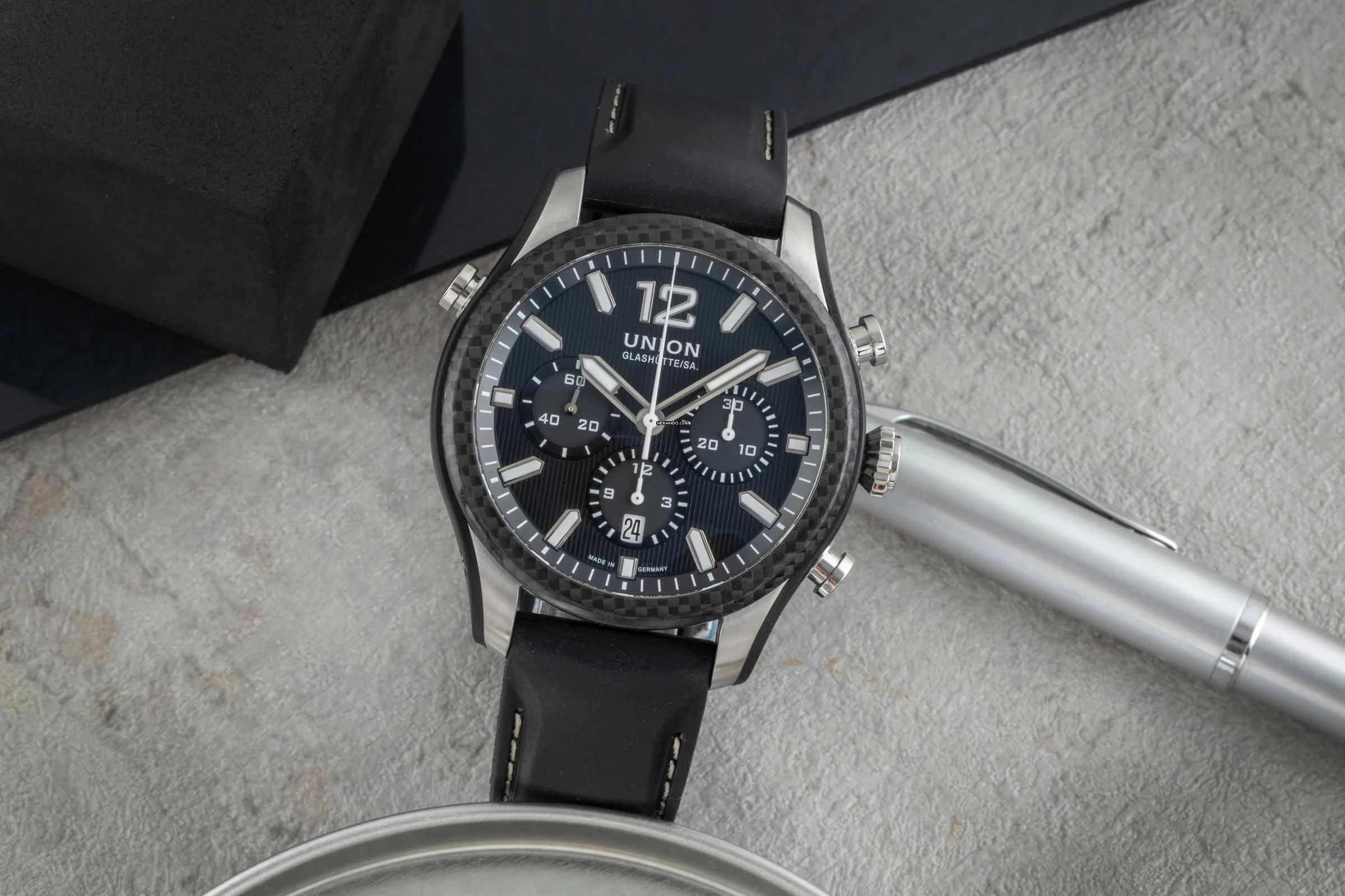  Union Glashütte Belisar Chronograph Automatik Stahl Ref. D009.927.26.207.00 B&P 