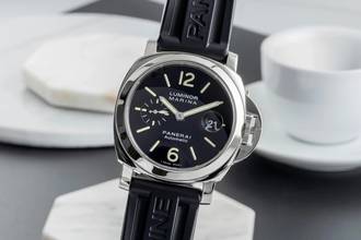Thumbnail von Panerai Luminor Marina Automatic Datum Edelstahl Herrenuhr Ref. PAM00104 B&P