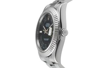 Thumbnail von Rolex Datejust II Stahl / Weissgold Black Roman Dial Automatik Ref. 116334 B&P