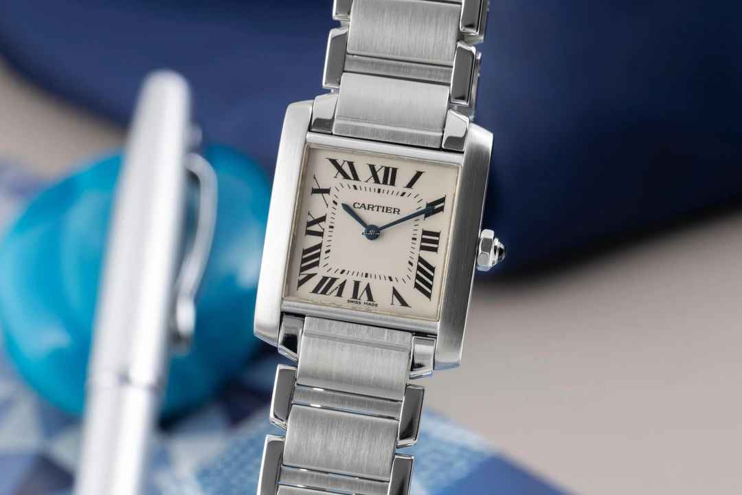  Cartier Tank Française Edelstahl Quarz Damenuhr Ref. W51003Q3 