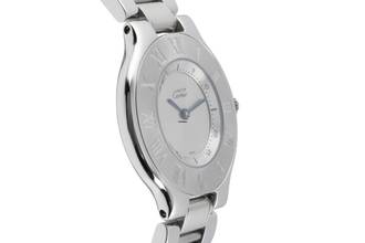 Thumbnail von Cartier 21 Must de Cartier Edelstahl Damenuhr Saphirglas Ref. W10110T2 Klassiker