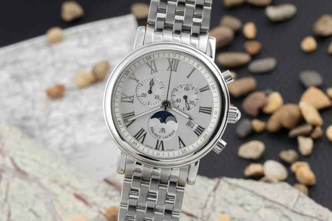  Maurice Lacroix Les Classiques Stahl Quarz Ref. LC1048-SS002-110 B&P 