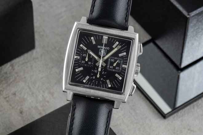  TAG Heuer Monaco Chronograph Stahl Automatik Herrenuhr CW2111-0 Klassiker 