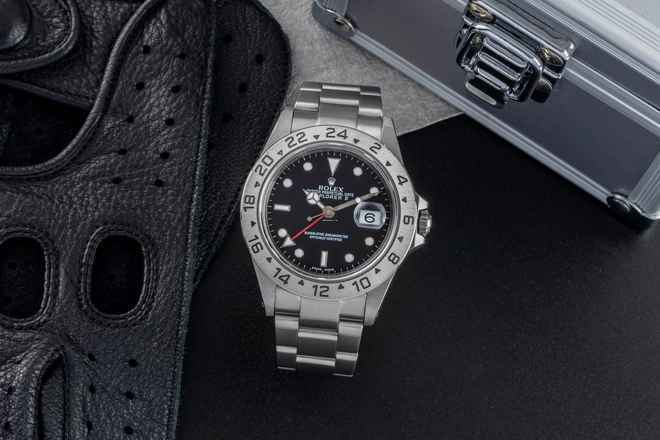  Rolex Explorer II Black Dial Edelstahl Automatik Herrenuhr Ref. 16570 K-Serie 