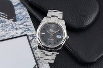 Thumbnail von Rolex Datejust 41 Wimbledon Stahl Weissgold Automatik Herrenuhr 126334 B&P 2019