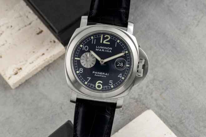  Panerai Luminor Marina Automatic Edelstahl Automatik Herrenuhr Ref. PAM00086 Papiere 2001 