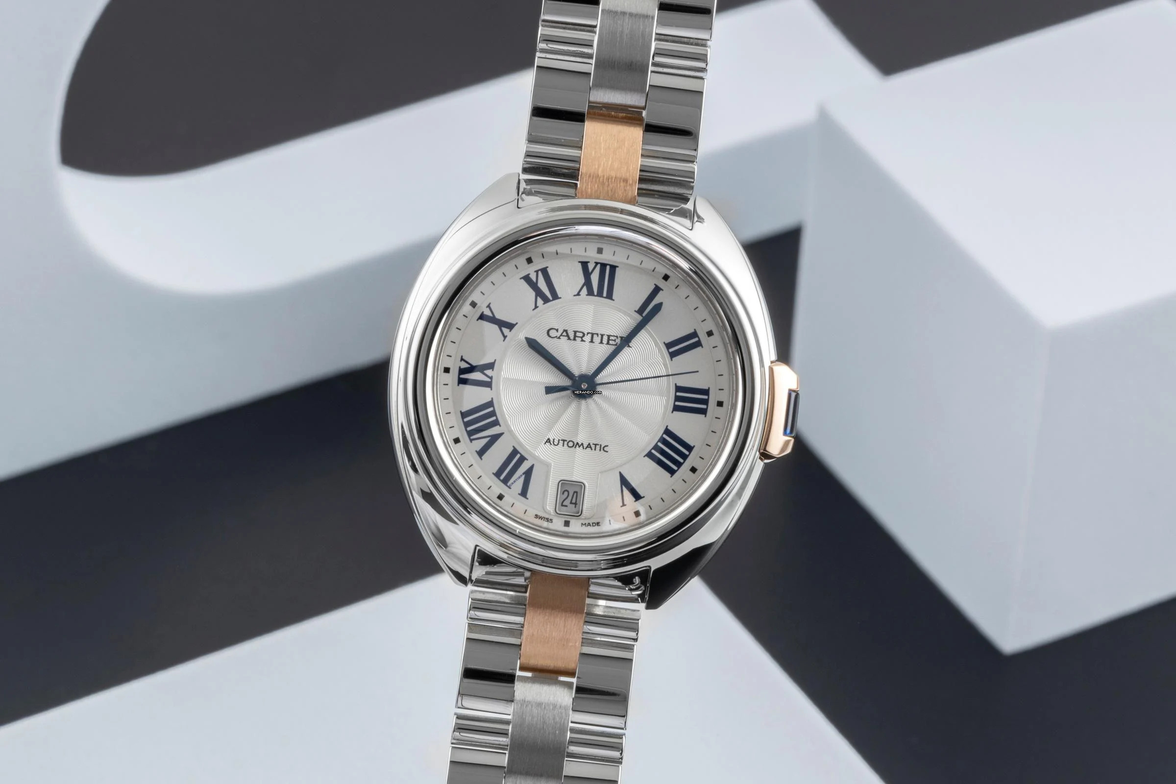  Cartier Clé de Cartier Stahl / Gold Automatik Damenuhr Ref. W2CL0003 B&P 2018 