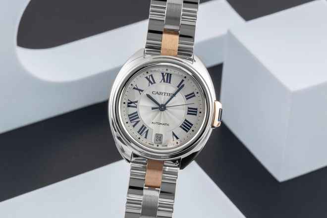  Cartier Clé de Cartier Stahl / Gold Automatik Damenuhr Ref. W2CL0003 B&P 2018 