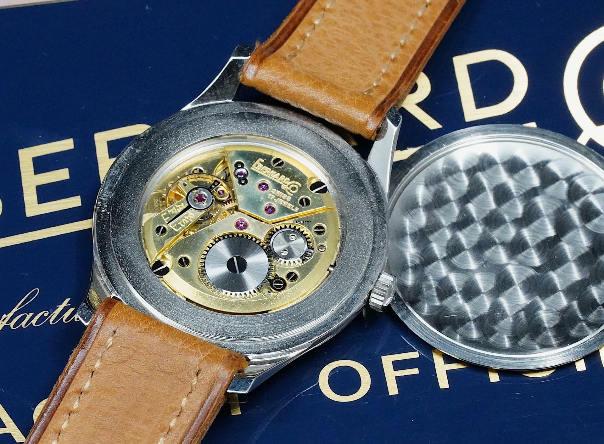 Thumbnail von Eberhard & Co. NOS 1950'S OVERSIZE STEEL 38MM CALATRAVA RARE VINTAGE