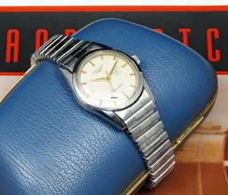 Thumbnail von Longines SILVER ARROW WITH RARE ORIGINAL BOX AND BRACELET 9104 VINTAGE