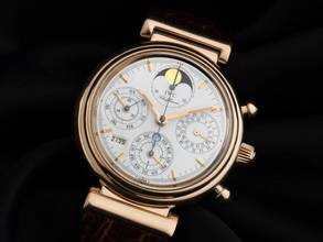 Thumbnail von IWC Da Vinci Perpetual Calendar Kalender Ref.3750 1998 Full Set wie Neu Vintage Da Vinci Perpetual Kalender 18kt Roségold Saphirglas