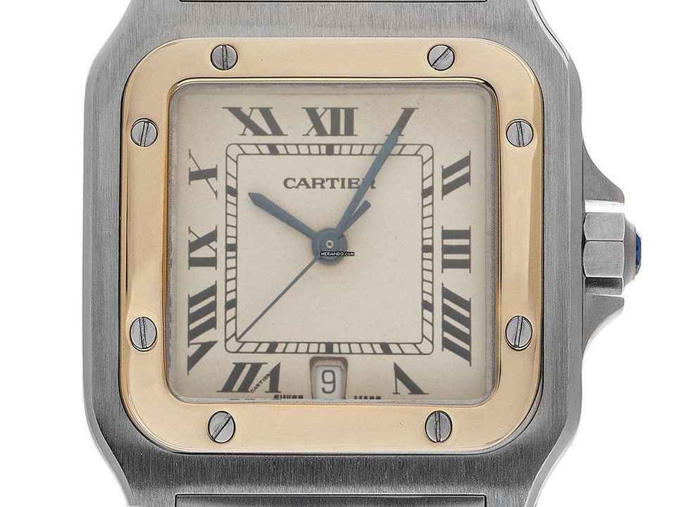  Cartier Santos Galbée GM Ref.187901 1998 Full Set sehr gut Vintage Santos GM großes Modell 