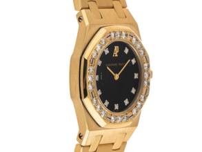 Thumbnail von Audemars Piguet Royal Oak Lady 18kt Gelbgold Diamanten Ref.6008BA 1988 Full Set wie Neu Vintage Royal Oak 18kt Gelbgold Diamanten 105g