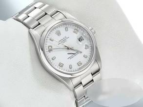 Thumbnail von Rolex Oyster Perpetual Date 34mm Edelstahl 15200 2003 Damen Herren Stahl Stainless Steel Oyster-band Chronometer White Dial