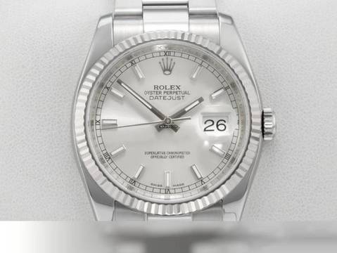  Rolex Datejust 36 36mm 116234 Edelstahl Weissgold 750 Automatik Gold Stahl Stainless Steel 18kt White Gold Oyster-band Chronometer 