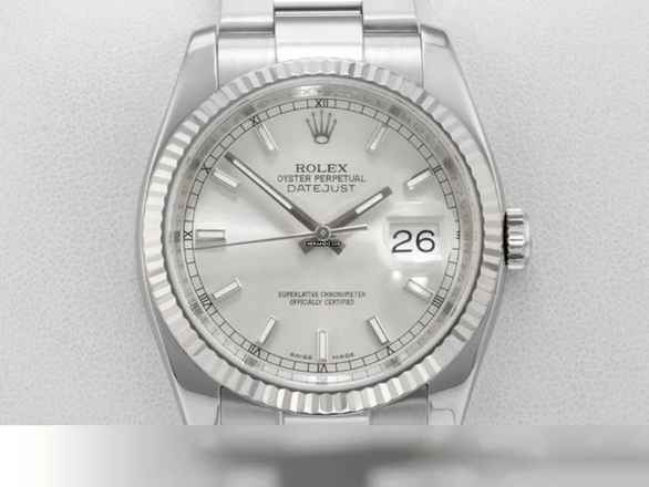  Rolex Datejust 36 36mm 116234 Edelstahl Weissgold 750 Automatik Gold Stahl Stainless Steel 18kt White Gold Oyster-band Chronometer 