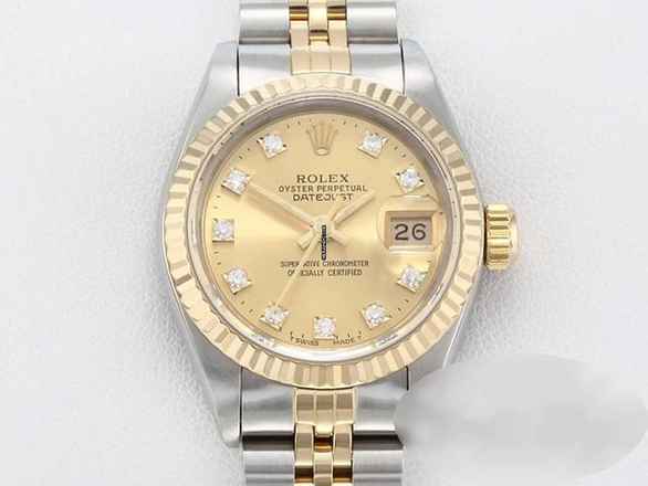  Rolex Lady-Datejust Edelstahl Gelbgold 750 Diamanten Automatik Gold Stahl Damen 