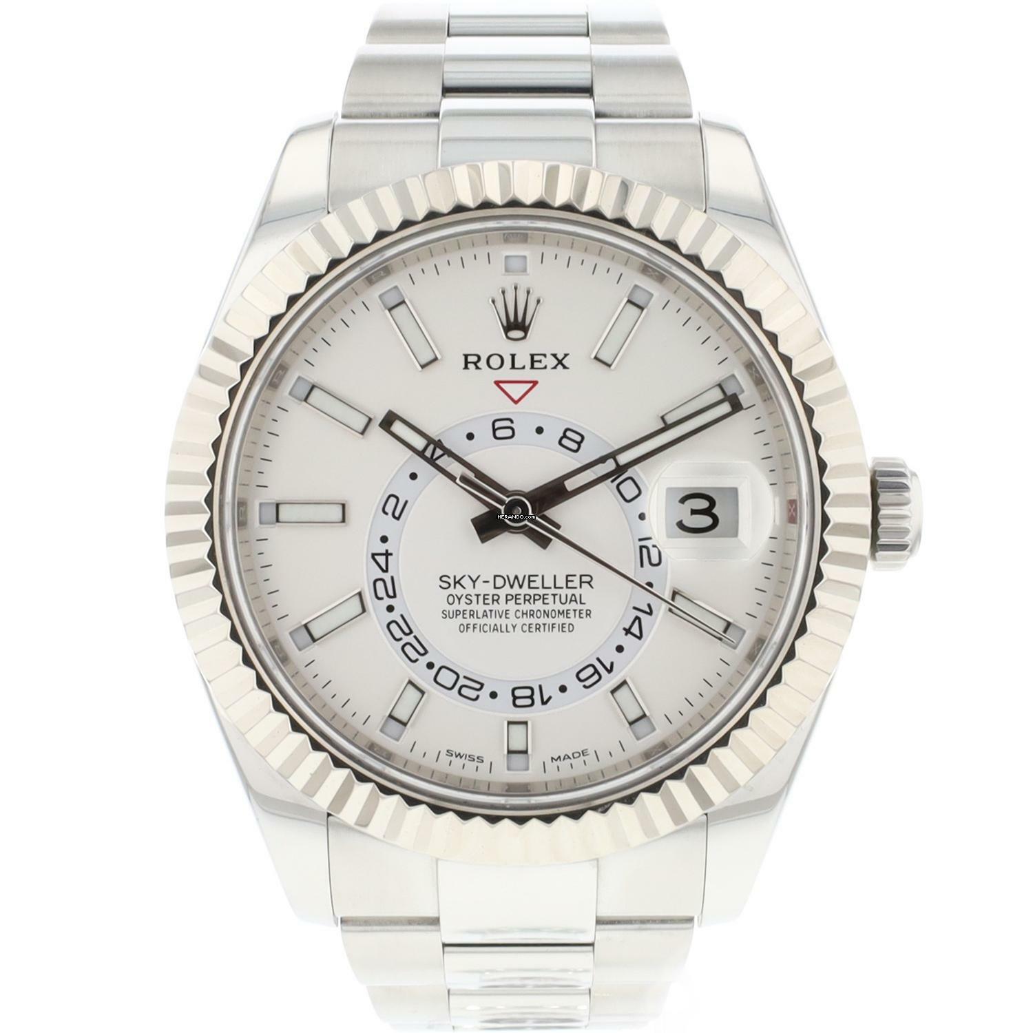  Rolex Sky-Dweller Steel White Dial 