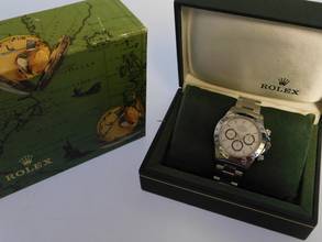 Thumbnail von Rolex Daytona 16520 Daytona Stahl im Top Zustand original Hang Tag mit Nummern. 1995 W Serie Zenith Daytona mit original Box und Zubehör