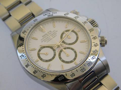 Rolex Daytona 16520 Daytona Stahl im Top Zustand original Hang Tag mit Nummern. 1995 W Serie Zenith Daytona mit original Box und Zubehör 