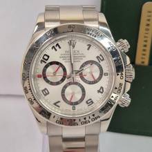 Thumbnail von Rolex Daytona Todo em Ouro Branco Silver Racing Dial 40mm Automático Completo
