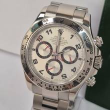 Thumbnail von Rolex Daytona Todo em Ouro Branco Silver Racing Dial 40mm Automático Completo