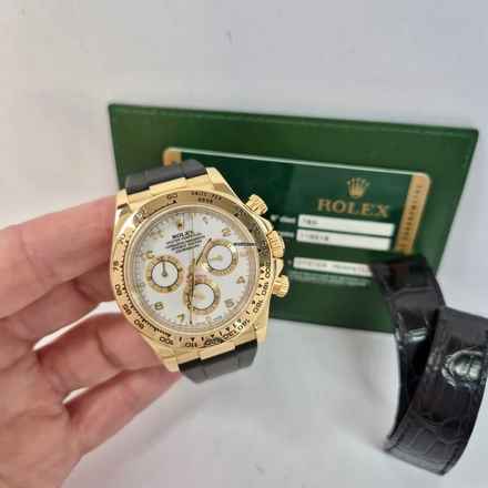  Rolex Daytona Yellow Gold Racing White 40mm Automático Completo 
