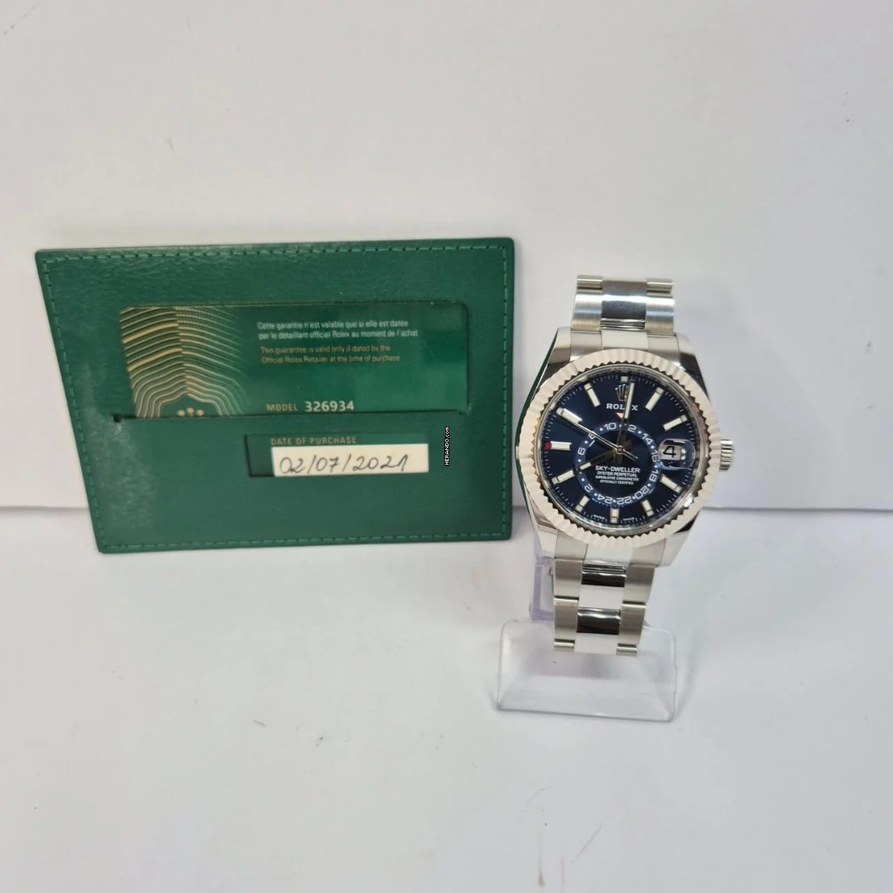  Rolex Sky-Dweller Ouro Branco & Aço Blue Dial 42mm Completo 