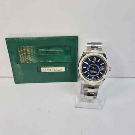  Rolex Sky-Dweller Ouro Branco & Aço Blue Dial 42mm Completo 