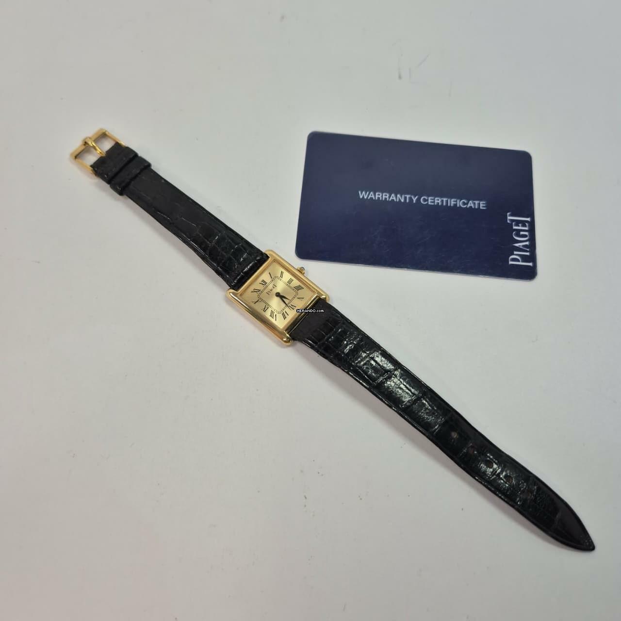 Thumbnail von Piaget Tank Yellow Gold 23x30mm Corda Completo