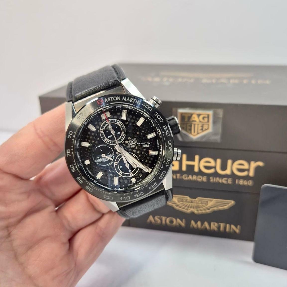 TAG Heuer Carrera Calibre HEUER 01 Aston Martin 45mm Automático Completo
