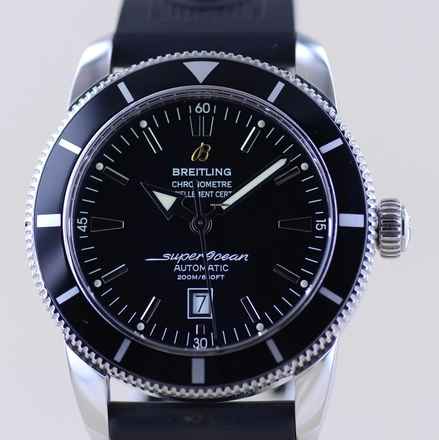  Breitling Superocean Heritage 46 46mm Automatic Black Stahl Milanaise Rubber 