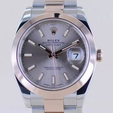  Rolex Datejust 41 126301 Sundust dial Oysterband Stahl Roségold polished Bezel B+P 