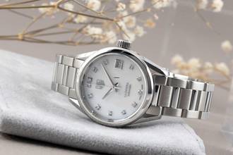 Thumbnail von TAG Heuer Carrera Lady Automatik Stahl MOP Diamanten Ref. WAR2414.BA0776 B&P 2018