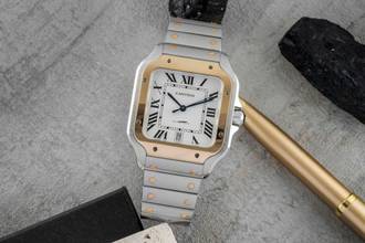 Thumbnail von Cartier Santos Stahl / Gold Automatik Herrenuhr Ref. W2SA0009 Box & Papiere