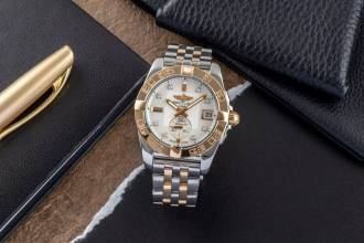 Thumbnail von Breitling Galactic 36 Stahl / Rosegold MOP Diamanten Automatik Ref. C37330