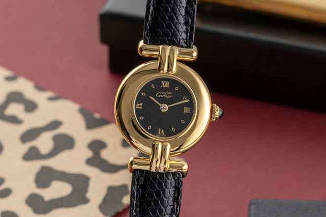  Cartier Colisée must de Cartier Lady Vermeil 925 Silber Damenuhr Ref. 590002 