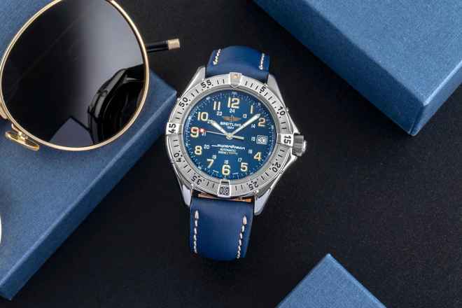  Breitling Superocean Edelstahl Automatik Herrenuhr Ref. A17040 Box 